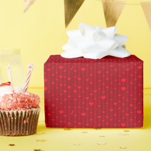 Rode harten populair patroon cadeaupapier