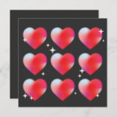 Rode harten romantische liefde, Valentijnsdag (Voorkant / Achterkant)