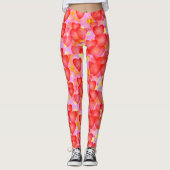 rode harten roze leggings (Voorkant)