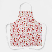 Rode harten schort (Voorkant)