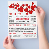 Rode harten, speed Dating Event Adverteren Flyer (Hand)