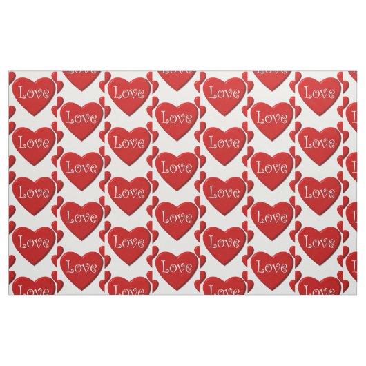 Rode harten stof (Fat Quarter)