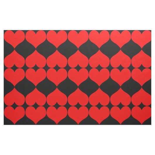 Rode harten stof (Fat Quarter)
