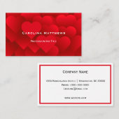 Rode harten visitekaartje (Voorkant / Achterkant)