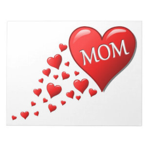 RODE HARTEN VOOR MOM NOTITIEBLOK