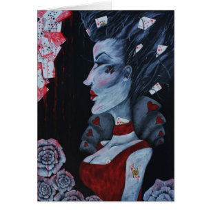 Rode Hartendame Alice Wonderland Fantasie Kunst