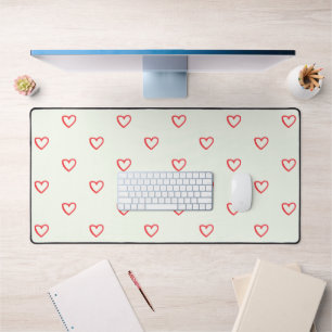 Rode hartenpatroon, Schattig, Liefde Bureaumat