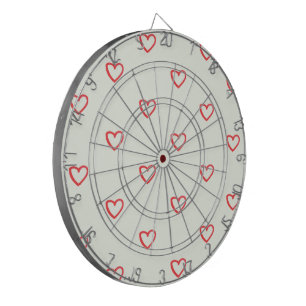 Rode hartenpatroon, Schattig, Liefde Dartbord