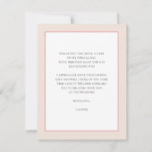 Rode Hartjes Bruidscadeau Plat Bedankkaart (Achterkant)