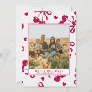 Rode Hartjes Liefde Vakantiekaarten Feestdagenkaart