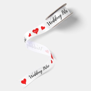 Rode Hartjes Liefde Zoete Trouw Bliss 1,5" Lint