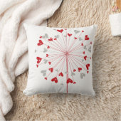 Rode Hartjes Paardenbloem Liefde Whimsical Cute Ku Kussen (Deken)
