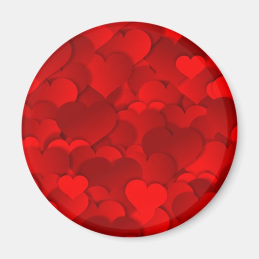 Rode Hartjes Textuur Magneet (Voorkant)