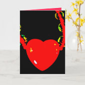 Rode Hartketting Kaart (Gele Bloem)