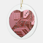 Rode hartkringloop, Valentijns Keramisch Ornament (Links)