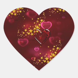 Rode hartliefde hart sticker