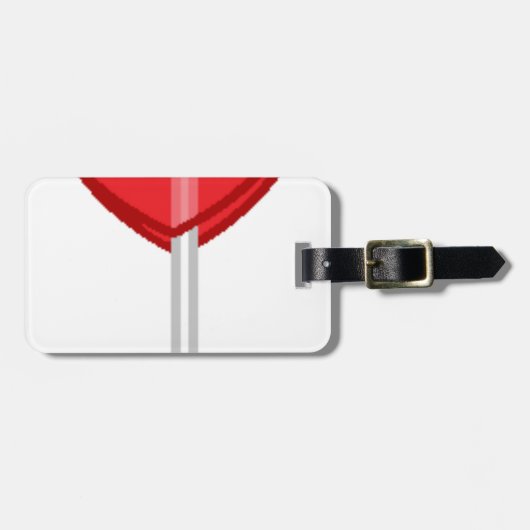 rode hartslag bagagelabel (Voorkant horizontaal)