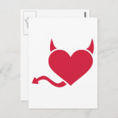Rode hartslag briefkaart (Voorkant / Achterkant)
