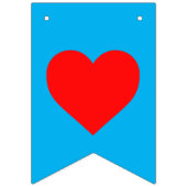 Rode Hartslag Hemelblauw Vlaggetjes (Derde vlag)