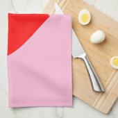 Rode Hartslag Pastel Roze Theedoek (Quarter Fold)