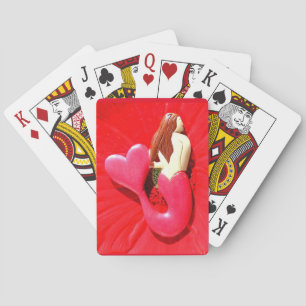 rode hartstaartzeemeermin pokerkaarten