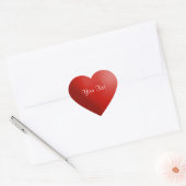 Rode hartsticker Sjabloon 6 Hart Sticker (Envelop)