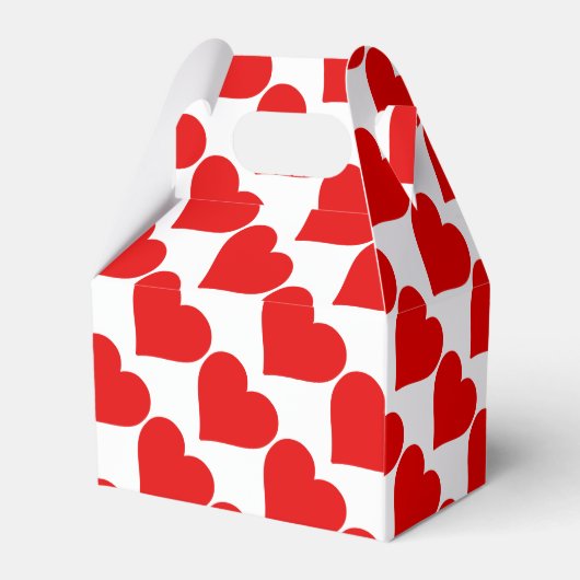 Rode Hartvorm Liefde Klassiek Eenvoudig Minimalism Bedankdoosjes (Achterkant)