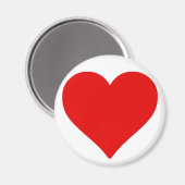Rode Hartvorm Liefde Klassiek Eenvoudig Minimalism Magneet (Voorkant / Achterkant)