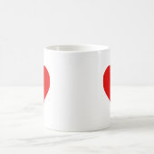 Rode Hartvorm Liefde Klassiek Minimalisme Koffiemok (Center)
