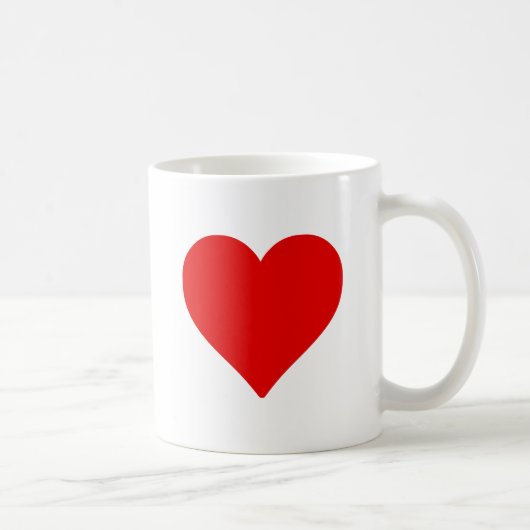 Rode Hartvorm Liefde Klassiek Minimalisme Koffiemok (Rechts)