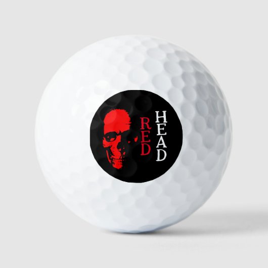 Rode Head Golfbal Golfballen (Voorkant)