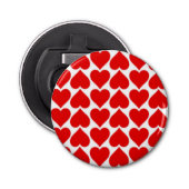 RODE HEART PATTERN BUTTON FLESOPENER (Voorkant)