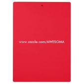 RODE HEART PATTERN KLEMBORD (Achterkant)