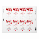 Rode Heartstrings Valentijnse  bakken label (Full Sheet)