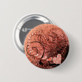 Rode hemdjes ronde button 5,7 cm (Voorkant /achterkant)