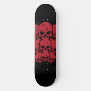 Rode hemels skateboard