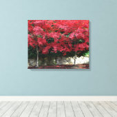 Rode herfst bomen canvas Print (Insitu (Houten vloer))