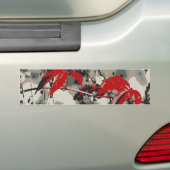 Rode Herfst Bumpersticker (Op auto)
