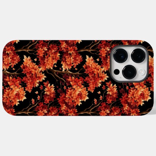 Rode Herfst esdoorn naadloze patroonafbeelding Case-Mate iPhone Case (Achterkant (horizontaal))