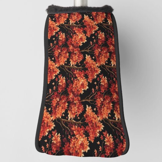 Rode Herfst esdoorn naadloze patroonafbeelding Golfheadcover (Draai 90)