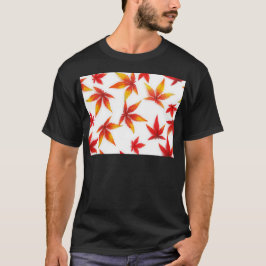 Rode herfst esdoornbladeren t-shirt
