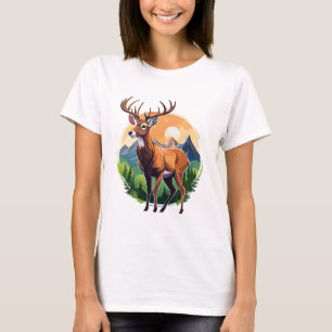 Rode herten t-shirt