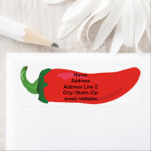 Rode Hete Peper 5 Lijn Etiket (Insitu)