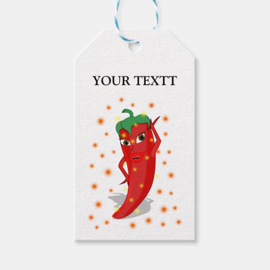Rode Hete Peper Div Cadeaulabel (Voorkant)