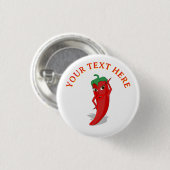 Rode hete peper diva ronde button 3,2 cm (Voorkant /achterkant)