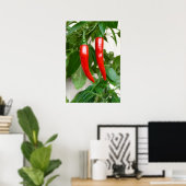 Rode hete peper poster (Thuiskantoor)