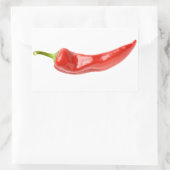 Rode hete peper rechthoekige sticker (Tas)
