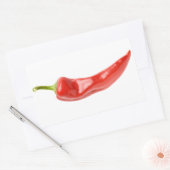 Rode hete peper rechthoekige sticker (Envelop)