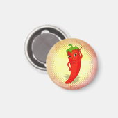 Rode Hete Pepper Diva Stijl Print Magneet (Voorkant / Achterkant)