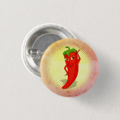 Rode Hete Pepper Diva  Stijl Print Ronde Button 3,2 Cm (Voorkant /achterkant)